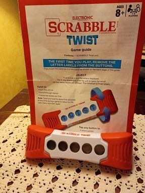 HASBRO, Electronic Scrabble Twist Word Game For 2, Hand Held, Includes Direction